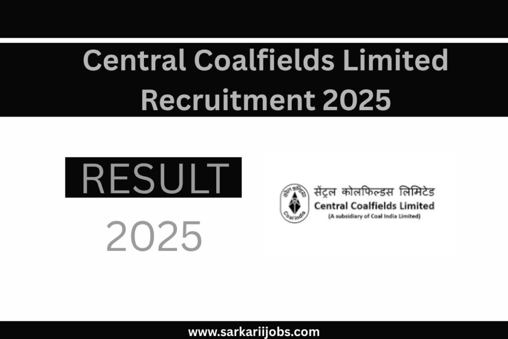 Central Coalfields Limited Recruitment 2025