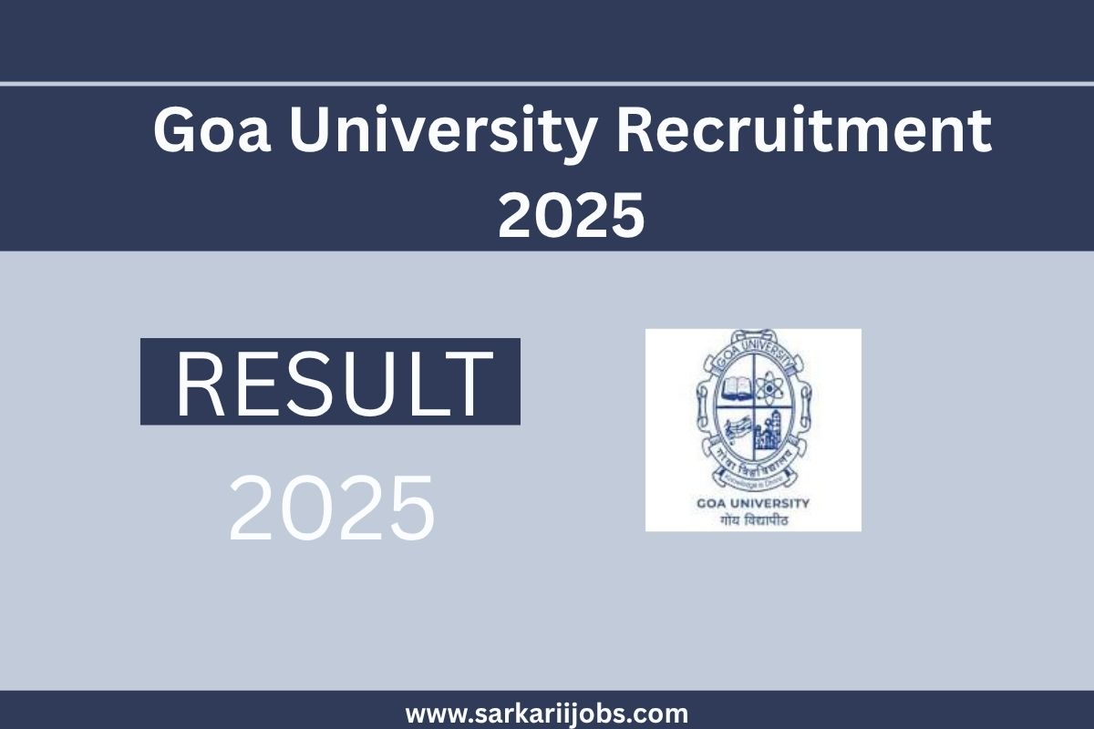 Goa University Recruitment 2025