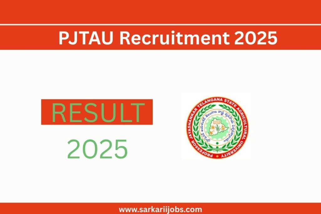 PJTAU Recruitment 2025